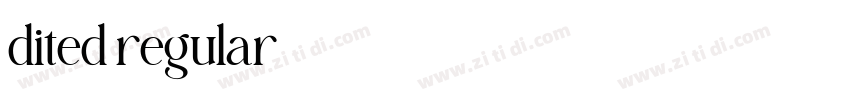 dited regular字体转换